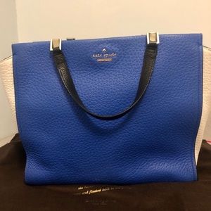 Royal Blue and White Kate Spade Purse